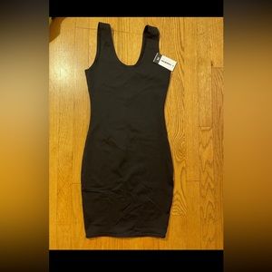 Sexy mini tank dress spandex compression black dress size  XS